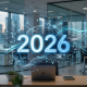 Intel·ligència artificial 2026 en entorn empresarial Concepte d’intel·ligència artificial el 2026 amb elements digitals en un entorn professional